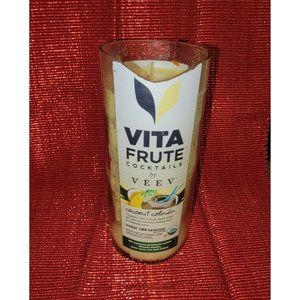 Upcycled Vita Fruite Cocktail by Veev Wineglass Soy Candle